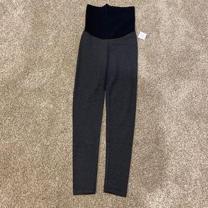 Gray maternity leggings